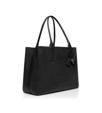 Bolso tote T-Line East-West de piel granulada