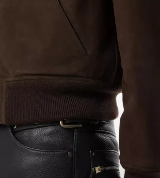 Bomber de vuelo de nubuck y piel de oveja