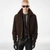 Bomber de vuelo de nubuck y piel de oveja Bomber de vuelo de nubuck y piel de oveja