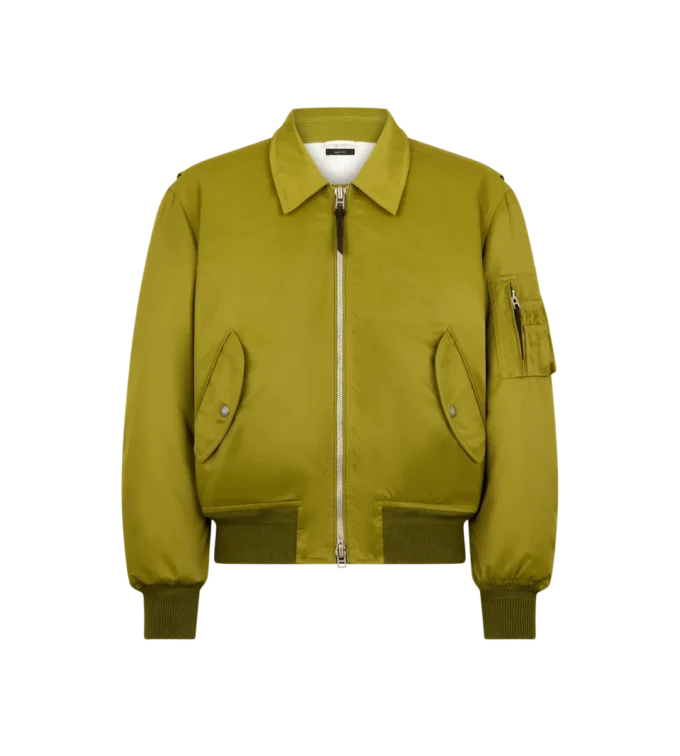 Bomber de vuelo de nylon satinado Bomber de vuelo de nylon satinado