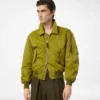 Bomber de vuelo de nylon satinado Bomber de vuelo de nylon satinado