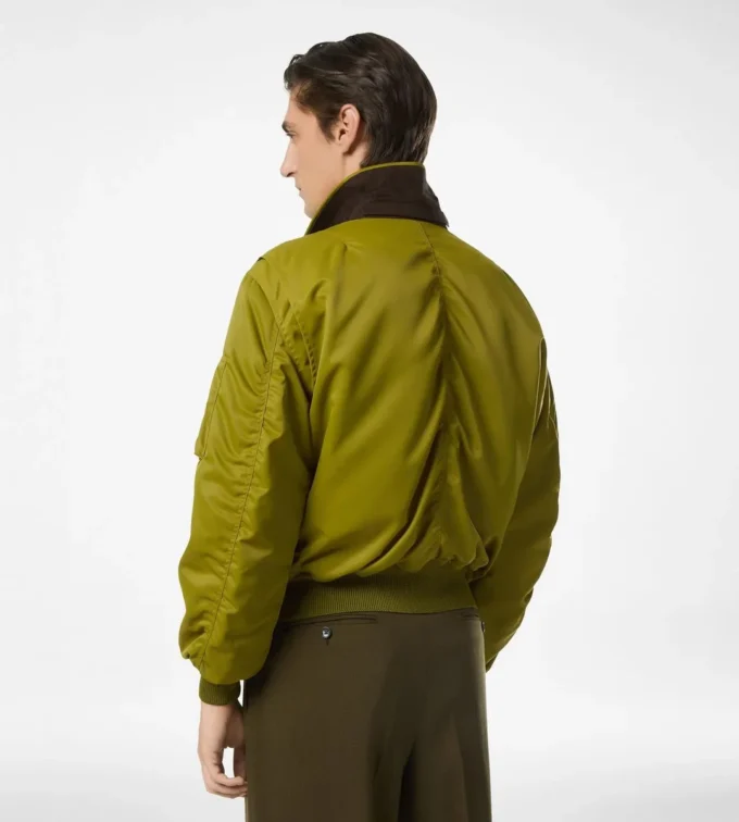 Bomber de vuelo de nylon satinado Bomber de vuelo de nylon satinado