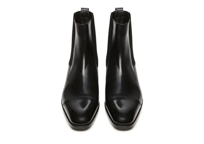 Botas Chelsea con puntera de cuero Gianni