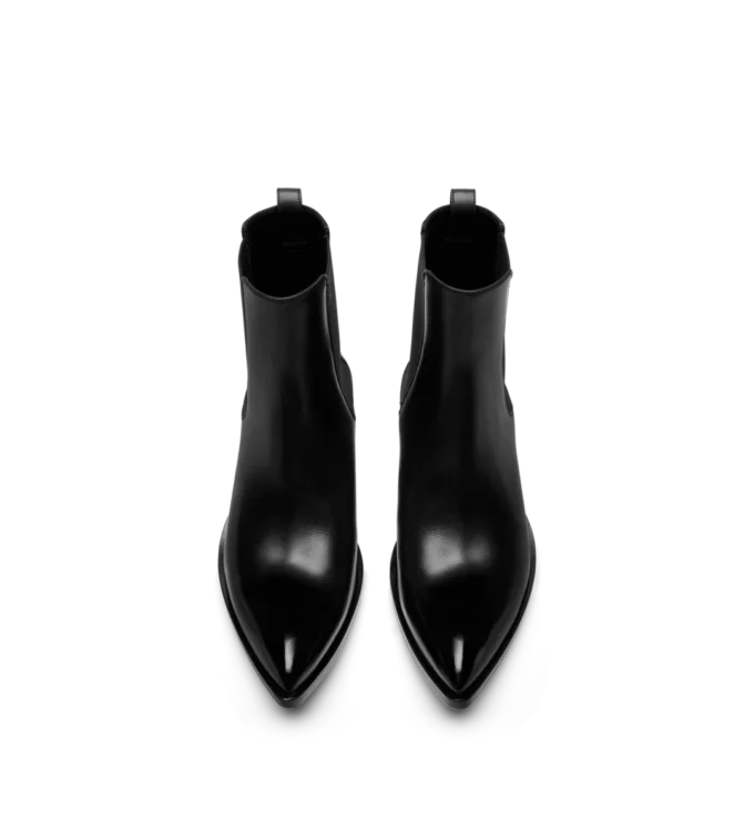 Botas Chelsea de piel bruñida Botas Chelsea de piel bruñida