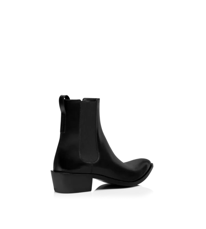 Botas Chelsea de piel bruñida Botas Chelsea de piel bruñida
