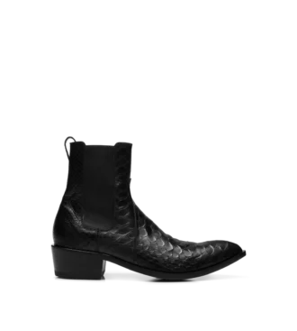 Botas Chelsea de pitón estampadas mate