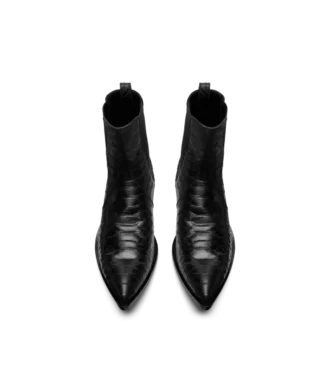 Botas Chelsea de pitón estampadas mate
