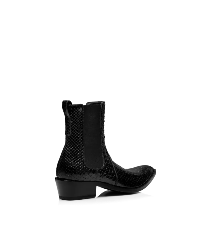 Botas Chelsea de pitón estampadas mate Botas Chelsea de pitón estampadas mate