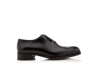 Botas con cordones Edgar Brogue de cuero bruñido