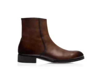 Botas con cremallera Edgar de piel pulida