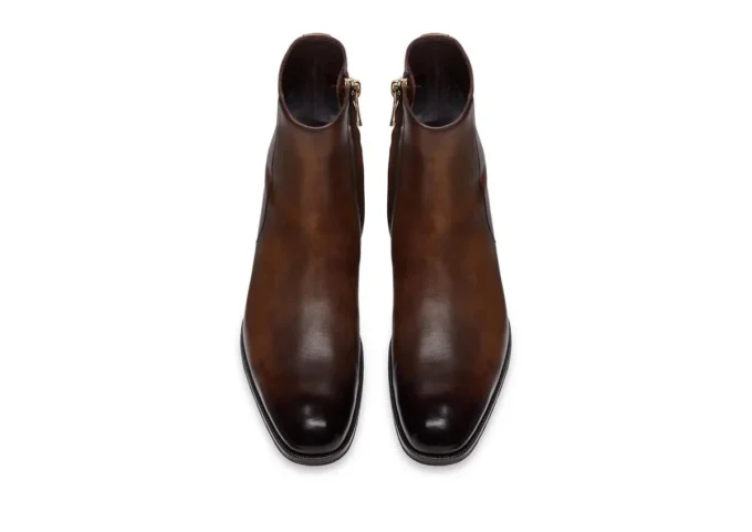 Botas con cremallera Edgar de piel pulida Botas con cremallera Edgar de piel pulida