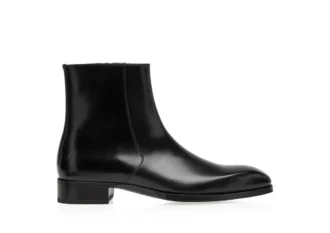 Botas con cremallera Elkan de piel pulida