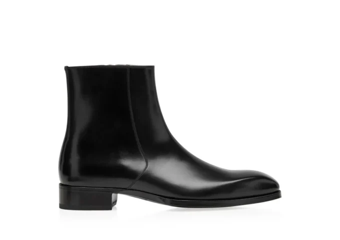Botas con cremallera Elkan de piel pulida