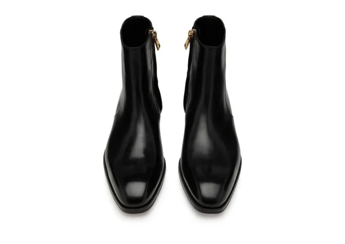 Botas con cremallera Elkan de piel pulida