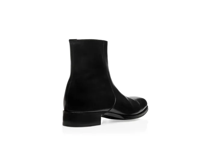 Botas con cremallera Elkan de piel pulida