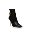Botines de cuero con cierre de candado de 85 mm