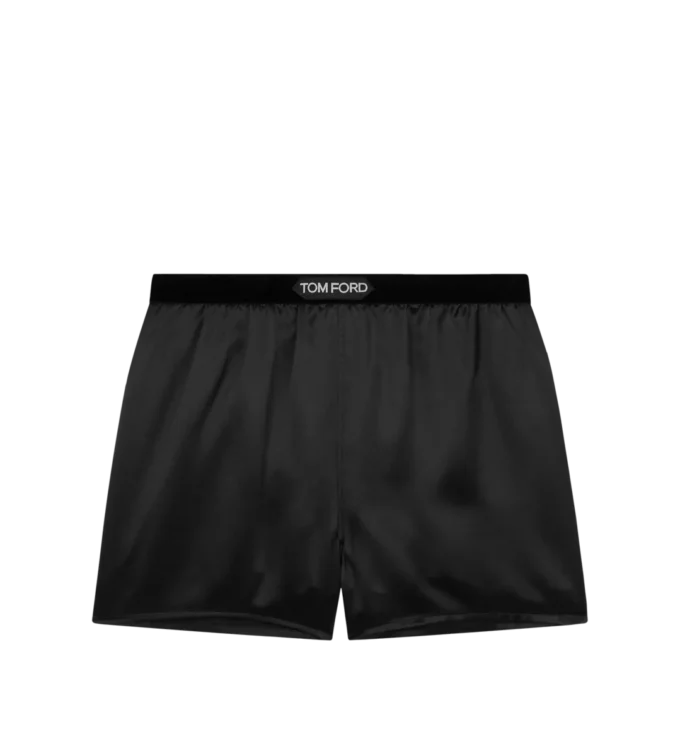 Boxers de satén de seda elástico