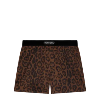 Boxers de seda con estampado de guepardo Boxers de seda con estampado de guepardo