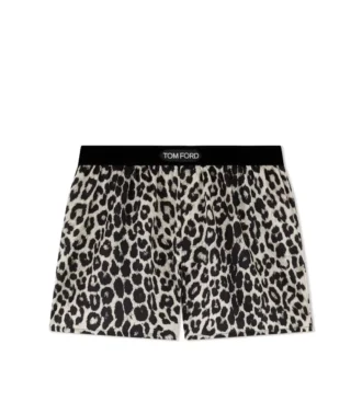 Boxers de seda Snow Leopard