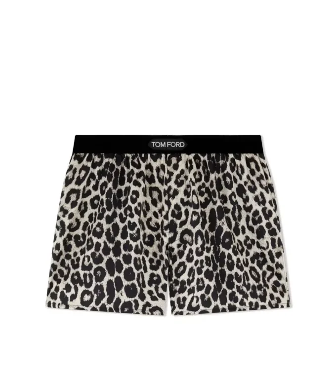 Boxers de seda Snow Leopard
