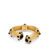 Brazalete de latón y cabujones de cristal Brazalete de latón y cabujones de cristal