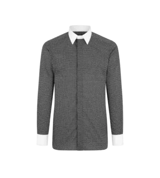Camisa clásica de algodón con estampado de diamantes