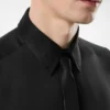 Camisa clásica de algodón y seda Camisa clásica de algodón y seda