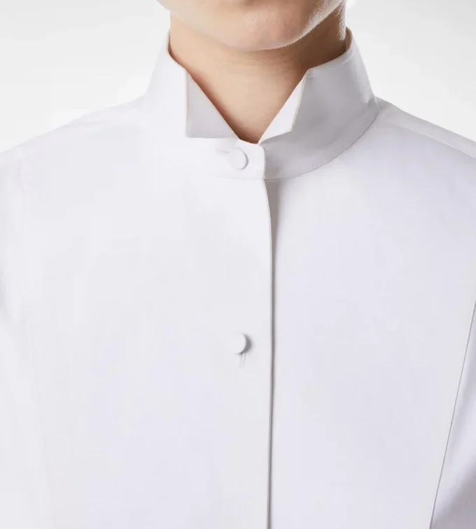 Camisa corta de popelín de mezcla de algodón y seda Camisa corta de popelín de mezcla de algodón y seda