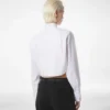 Camisa corta de popelín de mezcla de algodón y seda Camisa corta de popelín de mezcla de algodón y seda