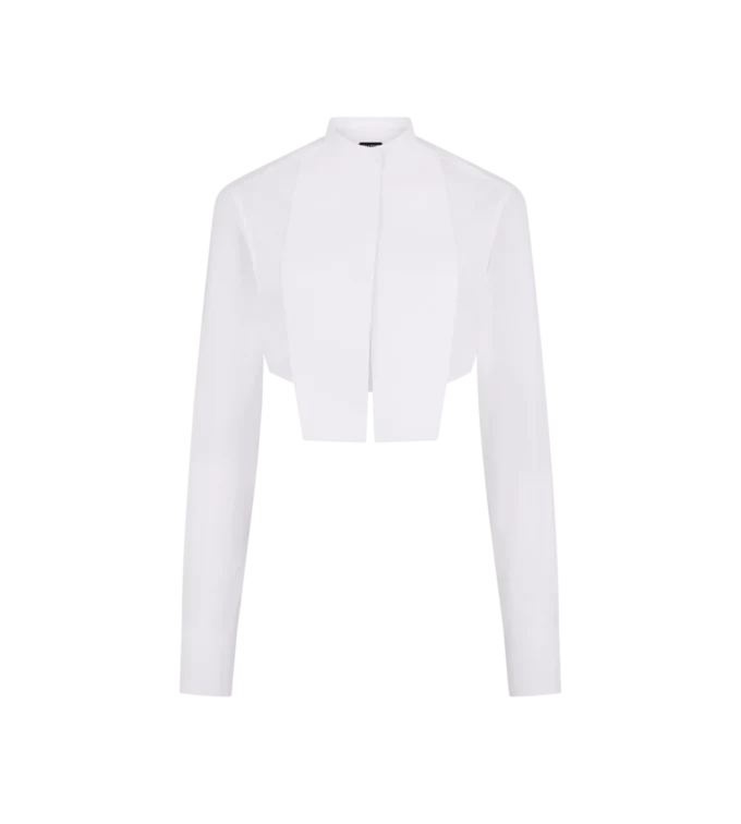 Camisa corta de voile de algodón