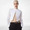 Camisa corta de voile de algodón