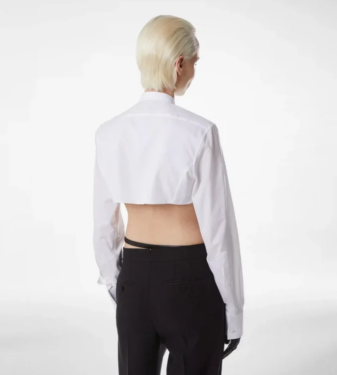 Camisa corta de voile de algodón