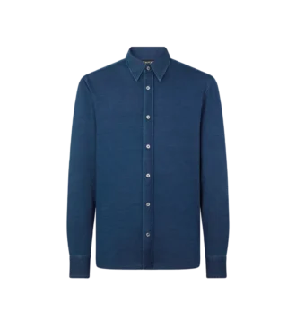 Camisa de algodón índigo