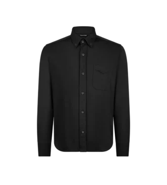 Camisa de seda y algodón con botones