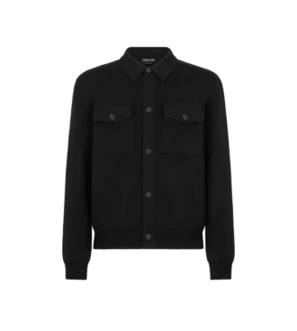 Camisa exterior de lana y cachemira de doble cara