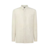 Camisa fluida con estampado de cachemira en crepé de China Camisa fluida con estampado de cachemira en crepé de China
