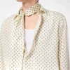 Camisa fluida con estampado de cachemira en crepé de China Camisa fluida con estampado de cachemira en crepé de China