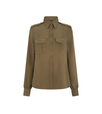 Camisa militar con bolsillos delanteros
