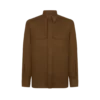 Camisa militar de algodón y lino Camisa militar de algodón y lino