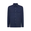 Camisa militar de sarga de algodón Camisa militar de sarga de algodón