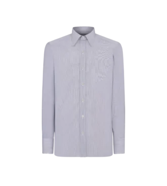Camisa slim fit a rayas finas