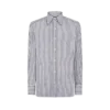 Camisa slim fit con rayas en escalera
