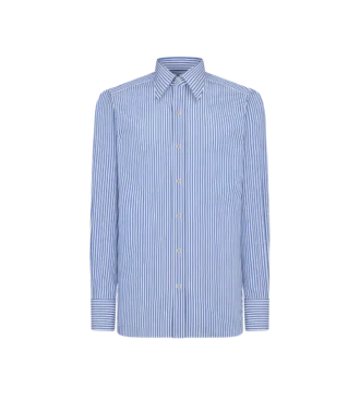 Camisa slim fit con rayas finas