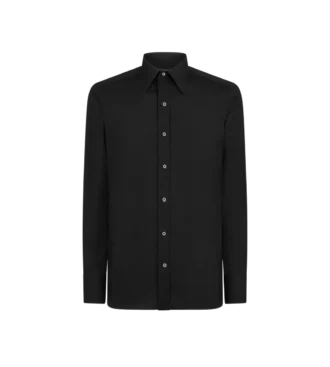 Camisa slim fit de crepé satinado Camisa slim fit de crepé satinado