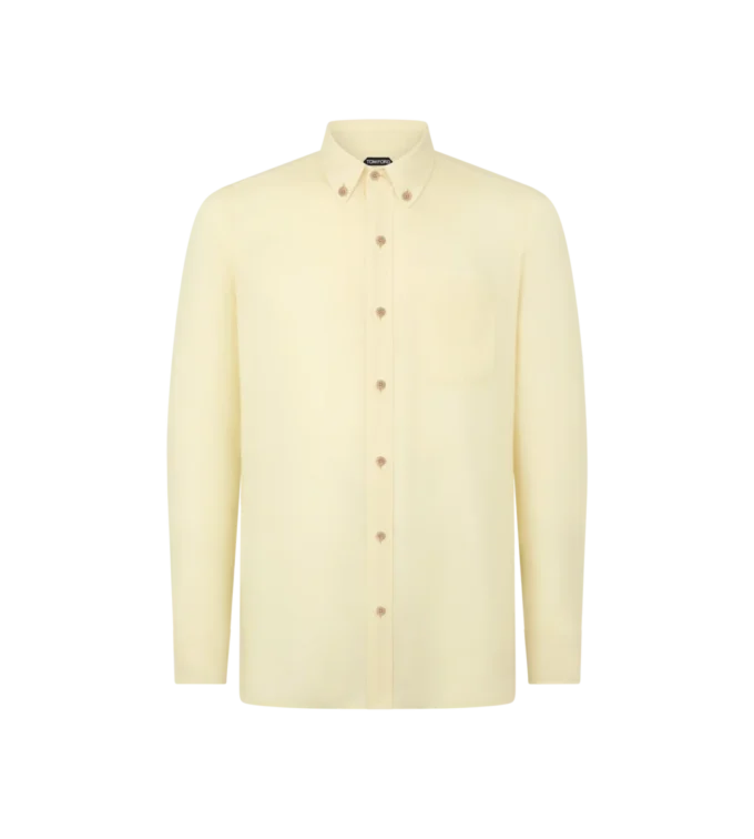 Camisa slim fit de gabardina fluida Camisa slim fit de gabardina fluida