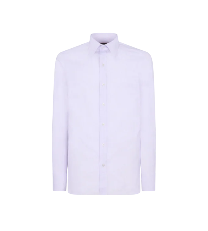 Camisa slim fit de sarga de micro cuadros vichy Camisa slim fit de sarga de micro cuadros vichy
