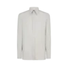 Camisa slim fit de sarga lavada Camisa slim fit de sarga lavada