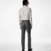 Camisa slim fit de sarga lavada Camisa slim fit de sarga lavada