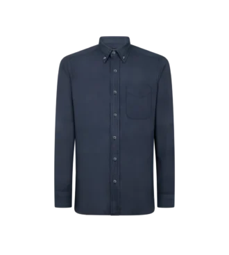 Camisa slim fit de sarga ligera de cachemira