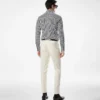 Camisa slim fit de seda y algodón a rayas Camisa slim fit de seda y algodón a rayas
